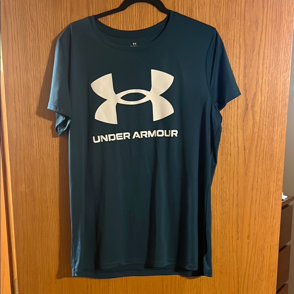 Under Armour Teal T-Shirt with White Logo